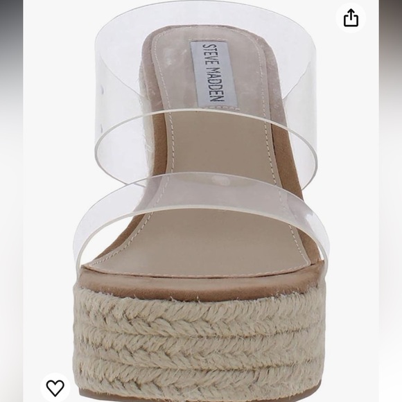 Steve Madden clear Sunrise Wedge Sandals for Women Wrapped Wedge heel formal 9 - Picture 4 of 11